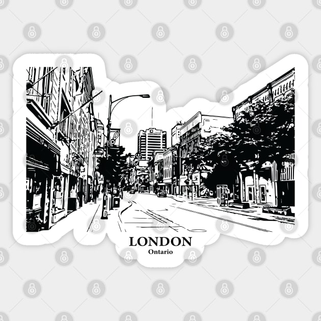 London - Ontario Sticker by Lakeric
